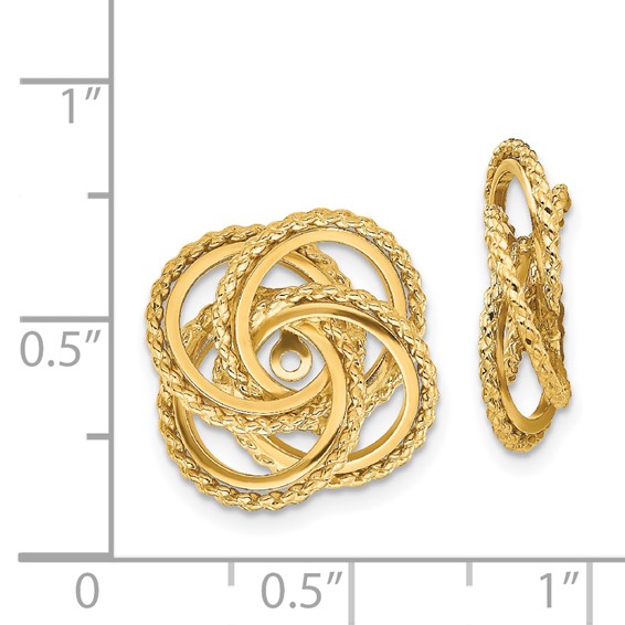 14k Polished and Twisted Fancy Earring Jackets