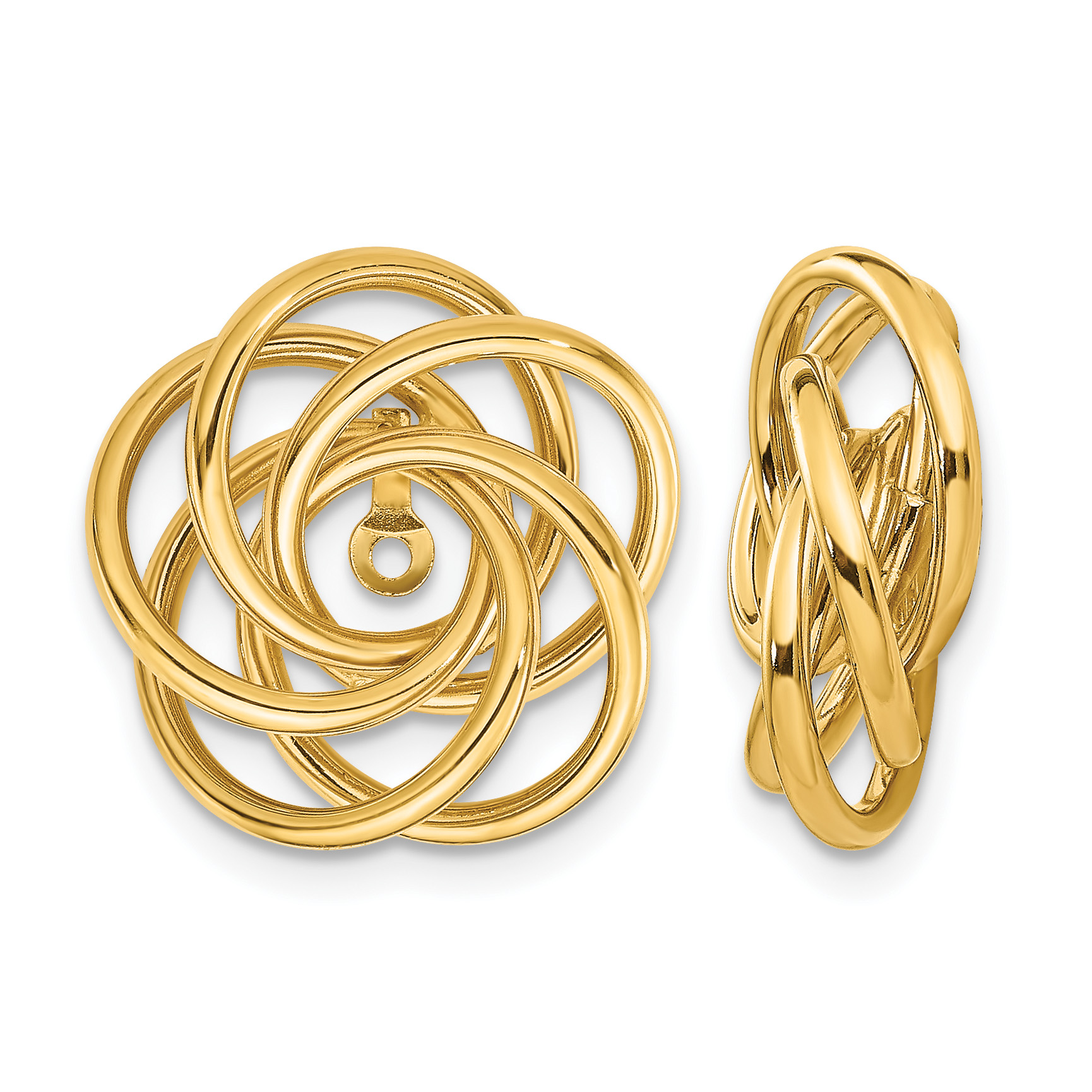 14k Polished Love Knot Earring Jackets (T584J)