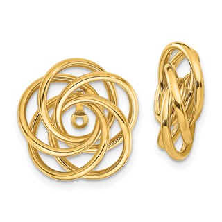 14k Polished Love Knot Earring Jackets