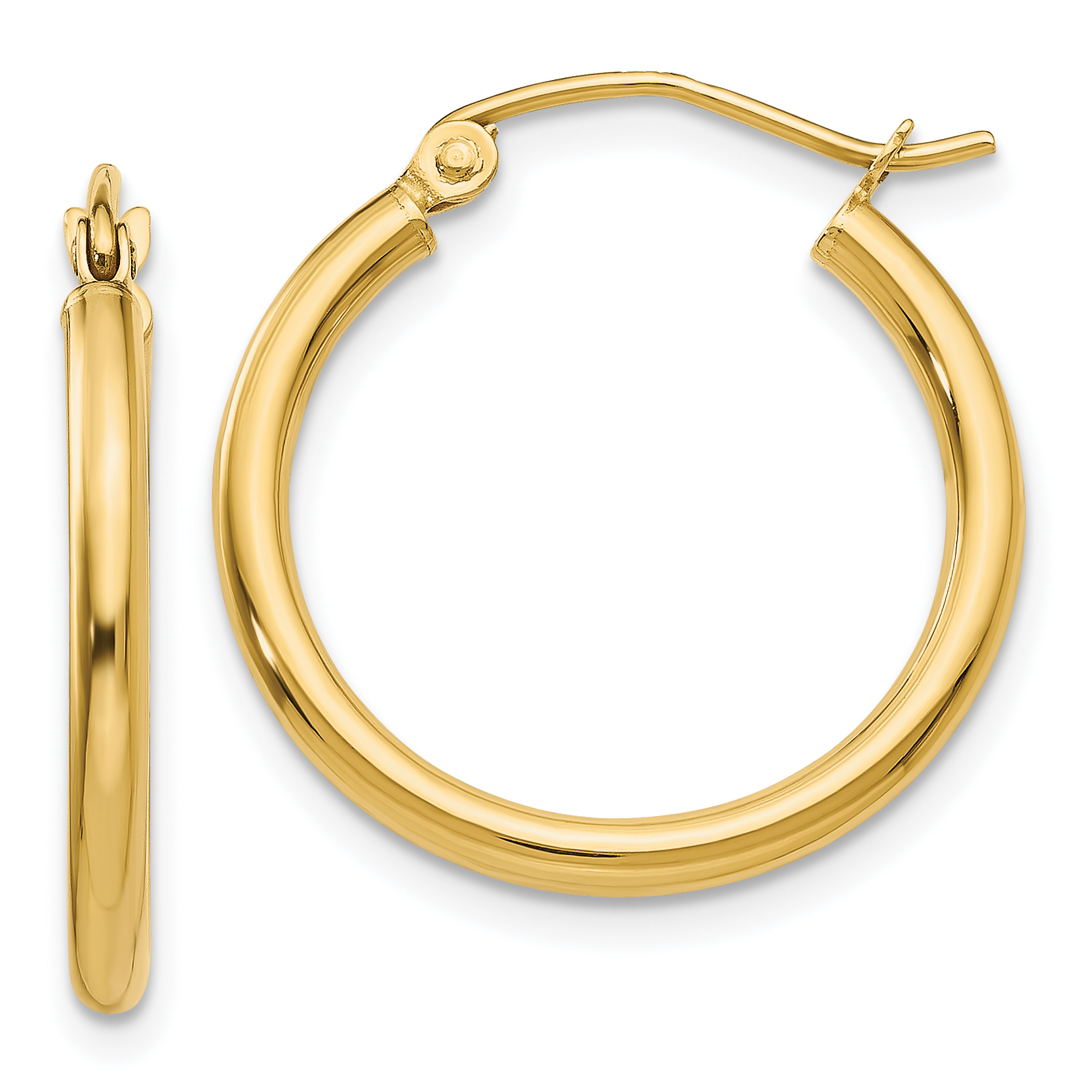 Goldia 14k Polished Round Endless 2mm Hoop Earrings