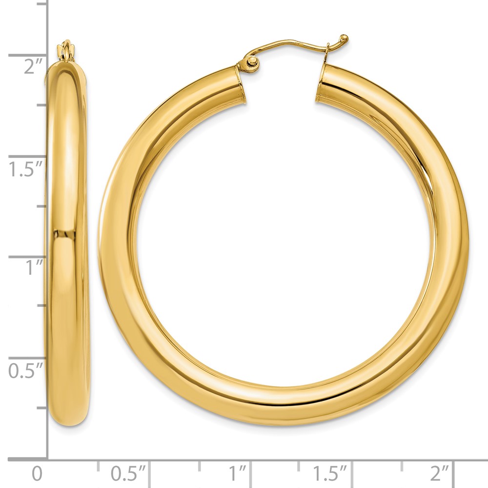 14k Polished 5mm Lightweight Hoop Earrings (T960L)