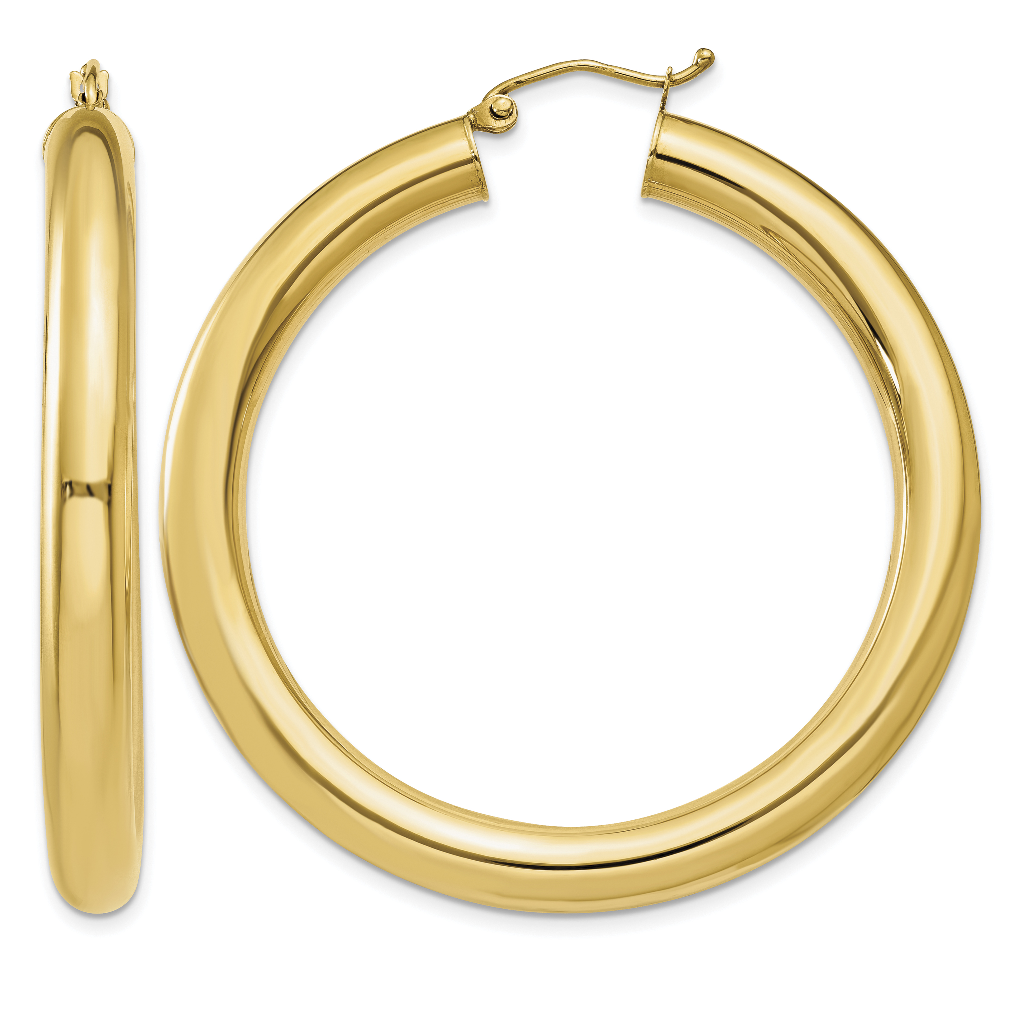 14k Polished 5mm Lightweight Hoop Earrings (T960L)