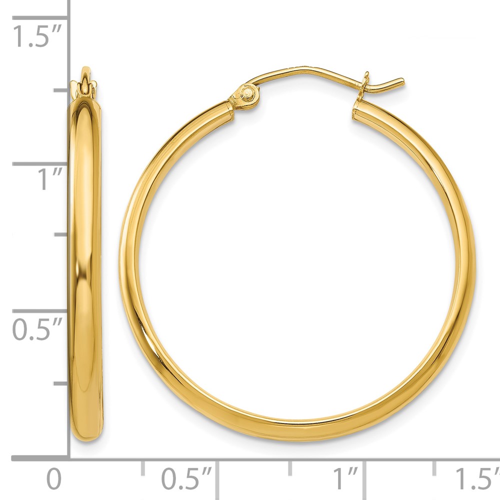 14k Polished Hoop Earring (TA234)