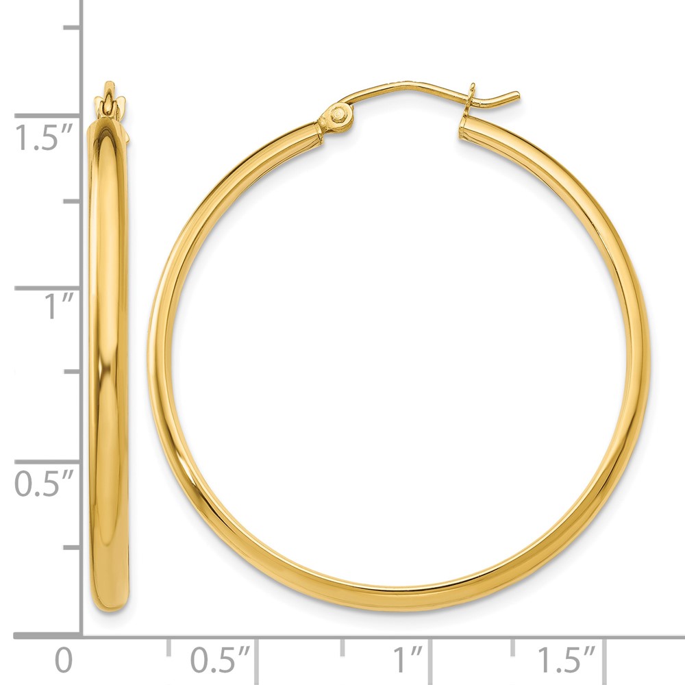 14k Polished Hoop Earring (TA235)