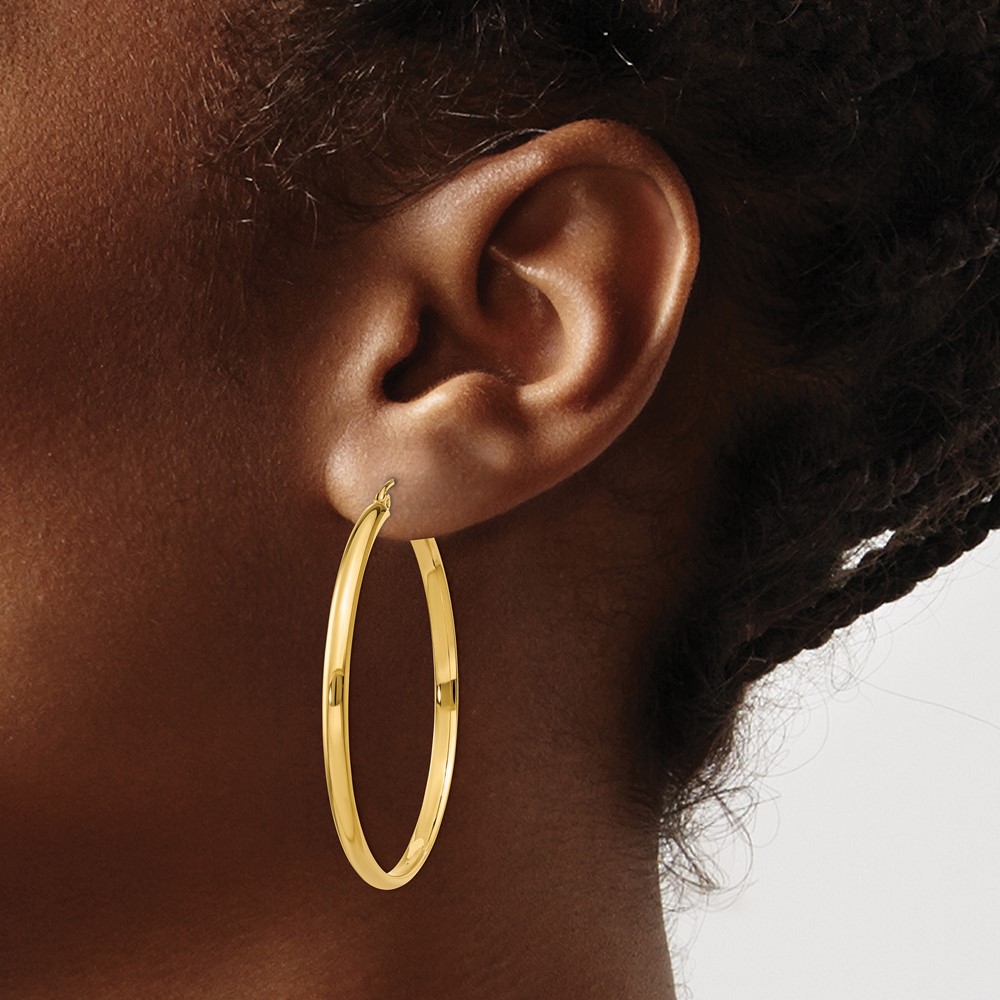 14k Polished Hoop Earring (TA236)