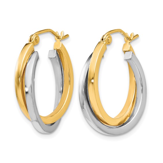 Leslie's Gold Polished Twist Hoop Earrings