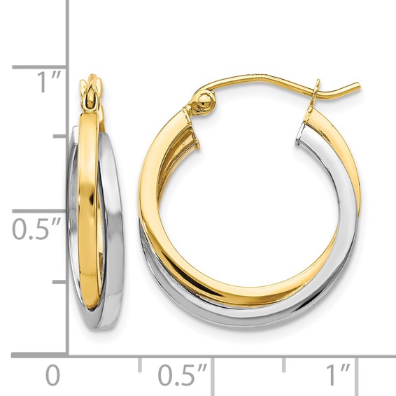 Leslie's Gold Polished Twist Hoop Earrings