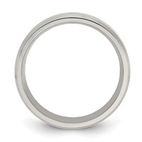 Titanium Polished Band with Brushed and Beveled Edge 6mm view 5