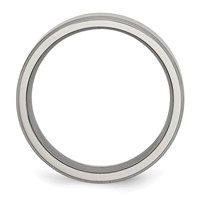 Titanium Polished Band with Brushed and Beveled Edge 8mm view 2