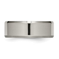 Titanium Polished Band with Brushed and Beveled Edge 8mm view 3
