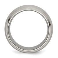 Chisel Titanium Satin and Polished 10mm Beveled Edge Band view 2