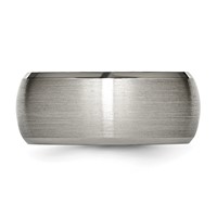 Chisel Titanium Satin and Polished 10mm Beveled Edge Band view 3