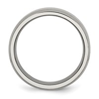 Chisel Titanium Brushed and Polished 8mm Beveled Edge Band view 2