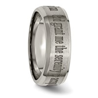 Chisel Titanium Brushed and Polished Serenity Laser Design 8mm Beveled Band view 5