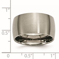 Chisel Titanium Brushed 12mm Half Round Band view 5