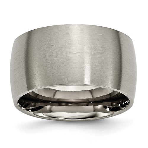 Chisel Titanium Brushed 12mm Half Round Band