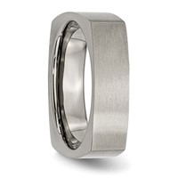Titanium Satin 6mm Square Band view 4