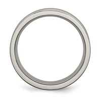 Chisel Titanium Brushed and Polished 6mm Grooved Band view 2