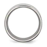 Titanium Polished 9mm Grooved Band view 2