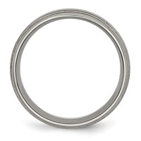 Chisel Titanium Brushed Center 8mm Grooved Band view 2