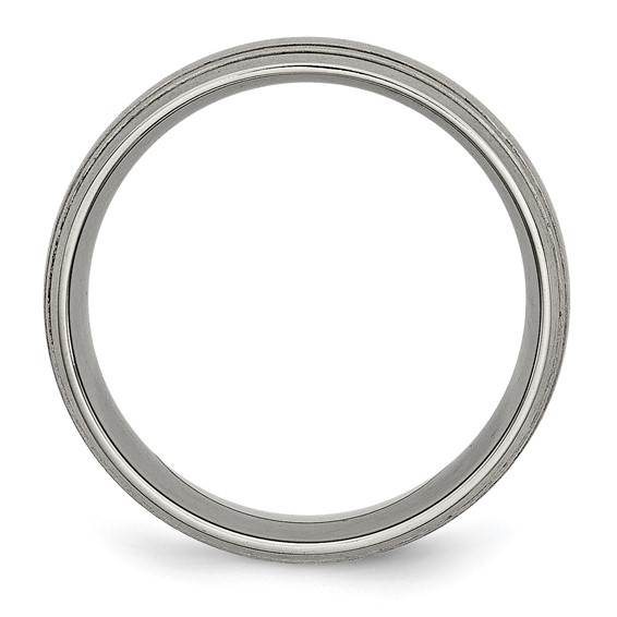 Chisel Titanium Brushed Center 8mm Grooved Band