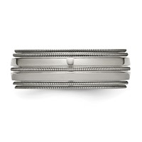 Titanium Grooved and Beaded Edge 8mm Polished Band view 3