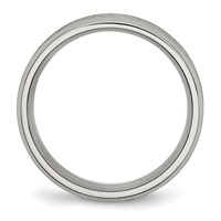 Chisel Titanium Satin and Brushed 8mm Beveled Edge Band view 2