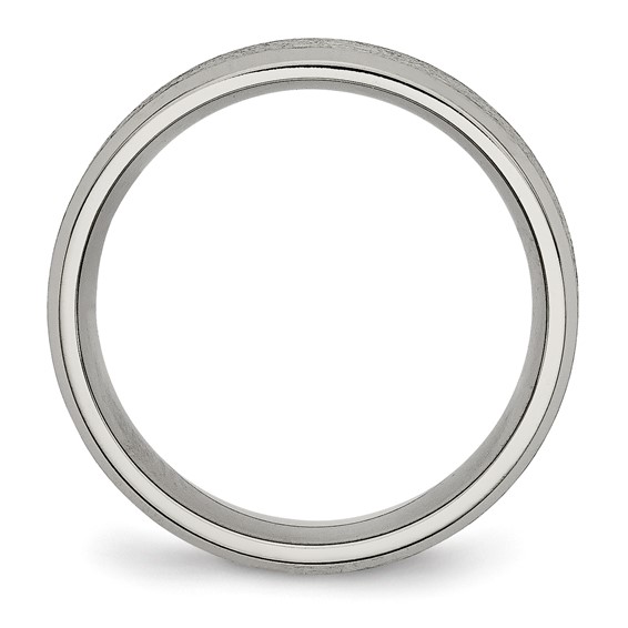 Chisel Titanium Satin and Brushed 8mm Beveled Edge Band