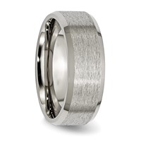 Chisel Titanium Satin and Brushed 8mm Beveled Edge Band view 4