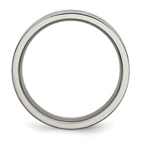 Chisel Titanium Brushed Cross Design 8mm Flat Band view 2