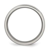 Chisel Titanium Polished 5mm Flat Band view 2