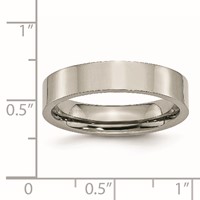 Chisel Titanium Polished 5mm Flat Band view 4