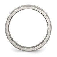 Chisel Titanium Polished 6mm Beveled Edge Band view 2