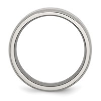 Chisel Titanium Polished 8mm Beveled Edge Band view 2