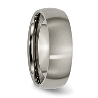 Chisel Titanium Brushed 7mm Half Round Band view 4