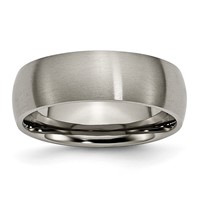 Chisel Titanium Brushed 7mm Half Round Band view 1