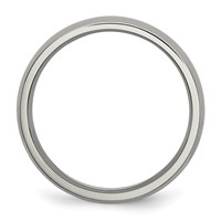 Chisel Titanium Polished 5mm Half Round Band view 2