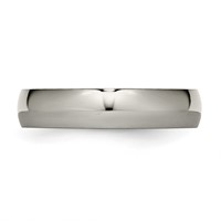 Chisel Titanium Polished 5mm Half Round Band view 3