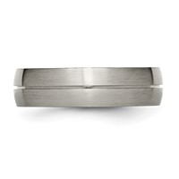Chisel Titanium Satin 6mm Grooved Band view 3