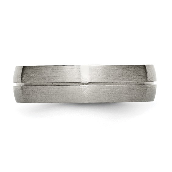 Chisel Titanium Satin 6mm Grooved Band