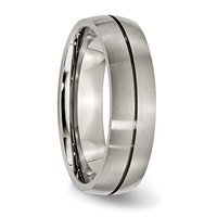 Chisel Titanium Satin 6mm Grooved Band view 4