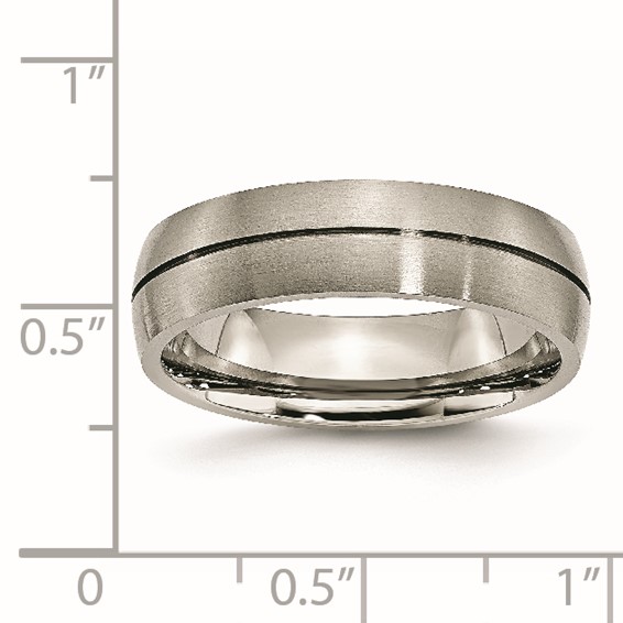 Chisel Titanium Satin 6mm Grooved Band