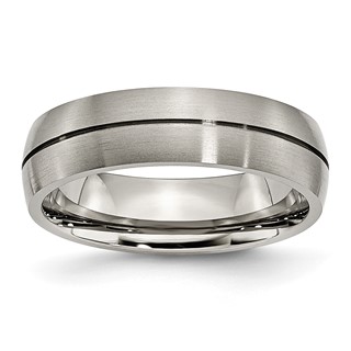 Chisel Titanium Satin 6mm Grooved Band
