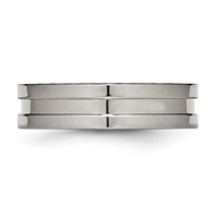 Titanium Polished 6mm Grooved Band view 3