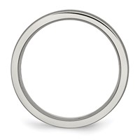 Chisel Titanium Brushed Center 6mm Ridged Edge Band view 2