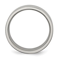 Titanium Grooved 6mm Polished Band view 2