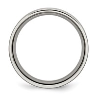 Titanium Polished 6mm Grooved Band view 2