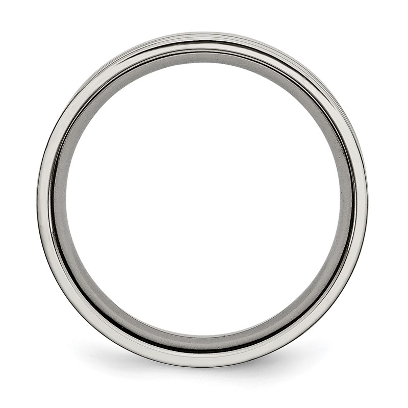 Titanium Polished 6mm Grooved Band