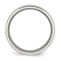 Chisel Titanium Polished Yellow IP-plated 7mm Grooved Band view 2