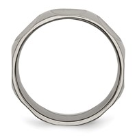 Titanium Faceted 8mm Satin Band view 2